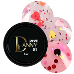 DANNY глиттер гель коллекция "Love"