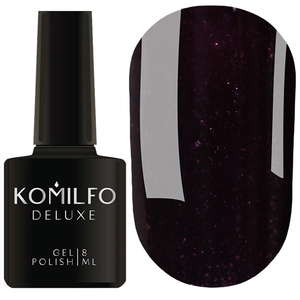 Гель-лак Komilfo Deluxe Series Dusk Collection №D301 (баклажановий, мікроблиск), 8 мл