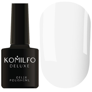 Гель-лак Komilfo Deluxe Series D002 (белый фарфоровый, эмаль), 8 мл