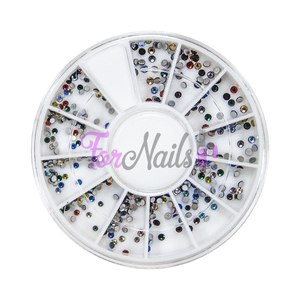 Стразы микс в карусельке, стекло