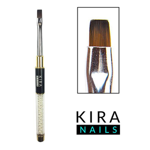 Пензлик Kira Nails Gel flat 4 (Nylon), Розмір: Gel flat 4