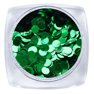 Komilfo диско дизайн №011, зеленые, 2 мм, (1 г)