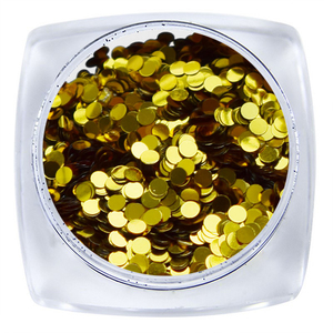 Komilfo диско дизайн №001, золото, 1 мм, (1 г), Колір: 001