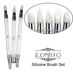 СКИДКА Набор силиконовых кистей Komilfo Silicone Brush Set, 3 шт