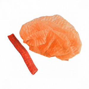 Шапочка одноразовая "Шарлотта", упаковка 100 шт, оранжевая