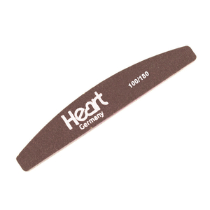 Пилка для нігтів Heart 100/180 Half Brown, Абразивність: 100/180