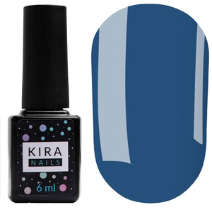 Гель-лак Kira Nails №161 (темний синьо-блакитний, емаль), 6 мл