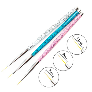 Набір пензлів для малювання, 3 шт, мармурова ручка L15