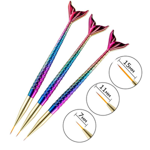 Набір пензлів для дизайну, рибка 3 шт, L-21