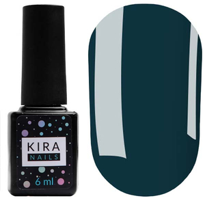 Гель-лак Kira Nails №128 (темно-зеленый, эмаль), 6 мл