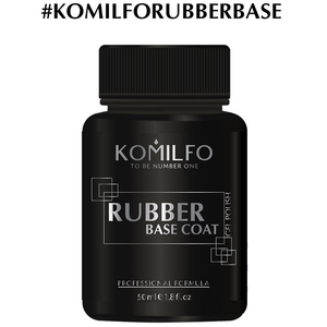 NEW Komilfo Rubber Base Coat- каучуковая база для гель-лака, 50 мл (без кисточки), Объем: 50 мл