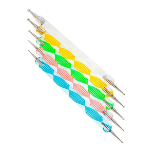 Набір дотсів, спіральна ручка, двосторонні прямі, 5 шт