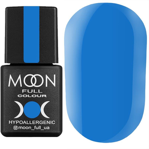 Гель-лак MOON FULL color Gel polish №183 (ярко-голубой, эмаль), 8 мл