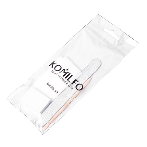 Komilfo одноразовый набор №4 пилочка-капля 150/150, бафф 100/180, апельсиновая палочка, 10 безворсовых салфетк
