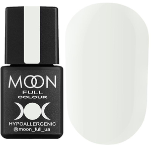 Гель-лак MOON FULL color Gel polish №201 (белый полупрозрачный, эмаль), 8 мл