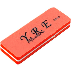 Баф-шліфувальник для нігтів YRE PA-26, 100/180, колір помаранчевий