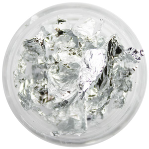 Фольга жатая в баночке, серебро