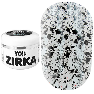 Гель-лак YO!nails снежный ZIRKA 05 (прозрачный с черными хлопьями), 5 мл, Оттенок: 05