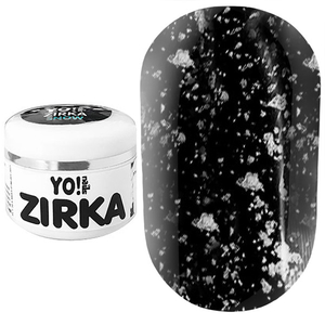 Гель-лак YO! Nails сніговий ZIRKA 01 (прозорий з білими пластівцями), 5 мл, Оттенок: 01