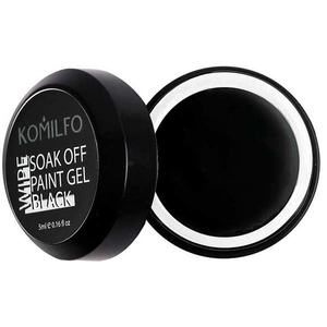Soak off гель-краска Komilfo №001 Black (черный) с ЛС, 5 мл, Цвет: 001
