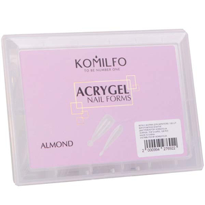 Komilfo Top Nail Forms, Almond - Верхние формы для наращивания, миндаль, 120 шт, Размер: Almond