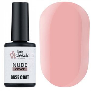 Molekula Rubber Base Nude - Cover- камуфляжна база (приглушено-рожевий, емаль), 12 мл, Колір: Cover