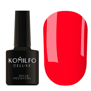 Гель-лак Komilfo Kaleidoscopic Collection K008 (яркий красный, неоновый), 8 мл, Объем: 8 мл
, Цвет: K008