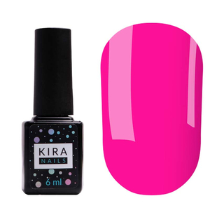 Гель-лак Kira Nails №173 (неоново-рожевий, емаль), 6 мл