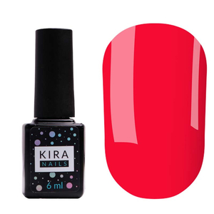 Гель-лак Kira Nails №178 (яркий розово-красный, эмаль), 6 мл