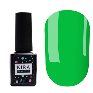 Гель-лак Kira Nails №181 (трав'яний зелений, емаль), 6 мл