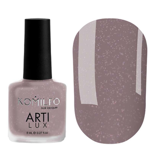 Лак для нігтів Komilfo ArtiLux 014 (фіолетово-сірий з шіммери), 8 мл, Об`єм: 8 мл
, Колір: 014