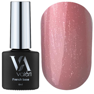 Valeri French base №002 (светло-розовый с серебристым микроблеском), 6 мл, Объем: 6 мл, Цвет: 002