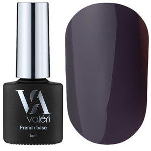 Valeri French base №027 (темный серо-фиолетовый, эмаль), 6 мл, Объем: 6 мл, Цвет: 027