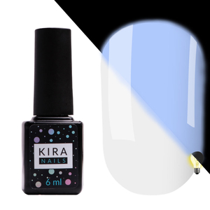 Гель-лак Kira Nails FLUO 012 (белый, флуоресцентный), 6 мл
