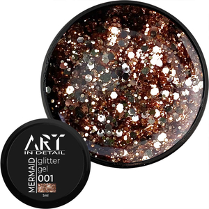 Гель із блискітками ART Mermaid Glitter Gel №001, 5 мл, Колір: 001
