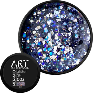 Гель із блискітками ART Mermaid Glitter Gel №002, 5 мл, Колір: 002