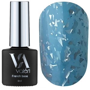 Valeri Base Potal №055 (светло-голубой с серебристой поталью), 6 мл, Объем: 6 мл, Цвет: 055