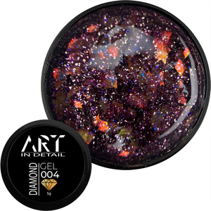 Гель із блискітками ART Diamond Gel №004, 5 мл, Колір: 004