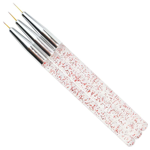 Набор кистей для рисования Lilly Beaute, 3 шт, глиттерная ручка, L45