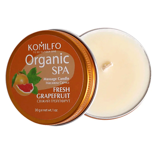 Масажна свічка Komilfo Massage Candle - Fresh Grapefruit, 30 г, Аромат: Fresh Grapefruit
