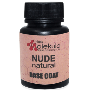 Molekula Rubber Base Nude - Natural - камуфляжная база (бежевый, эмаль), 30 мл, Объем: 30 мл, Цвет: Natural
