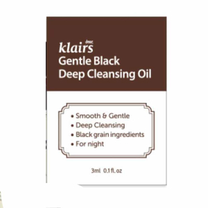 Пробник гідрофільного масла, що очищає Dear Klairs Gentle Black Deep Cleansing Oil 3 мл, Об`єм: 1 мл
