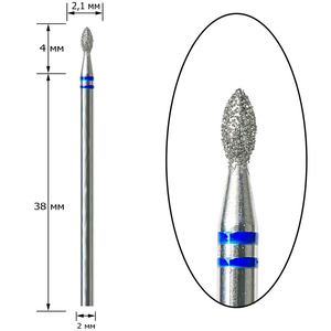Насадка алмазная Nisima, почка, P368m021