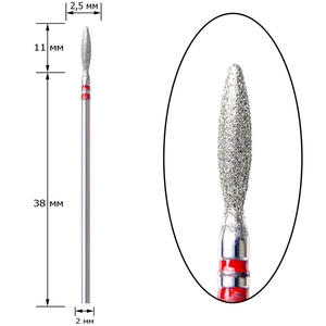 Насадка алмазная Nisima, пламя, P863f025