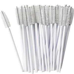 Щеточка для бровей и ресниц прямая, белая, 50 шт.