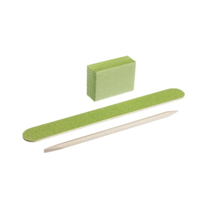 Набор одноразовый для маникюра Kodi №4 зеленый (пилочка 120/120, баф 120/120, апельсиновая палочка), Цвет: №4 зеленый