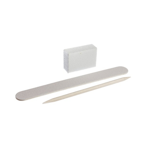 Набор одноразовый для маникюра Kodi №2 белый (пилочка 100/100, баф 100/100, апельсиновая палочка), Цвет: №2 белый