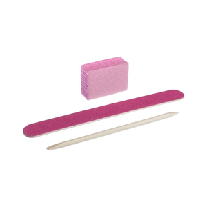 Набор одноразовый для маникюра Kodi №3 розовый (пилочка 120/120, баф 120/120, апельсиновая палочка), Цвет: №3 розовый