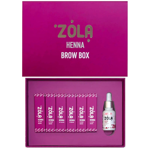 Набір хни для брів міні ZOLA Henna Box 6 шт по 5 гр