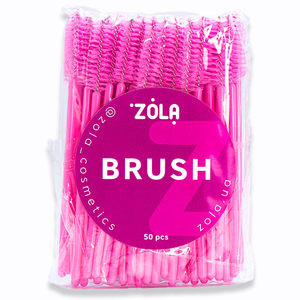 ZOLA Щеточка одноразовая упаковка 50 шт (розовая с розовой ручкой)